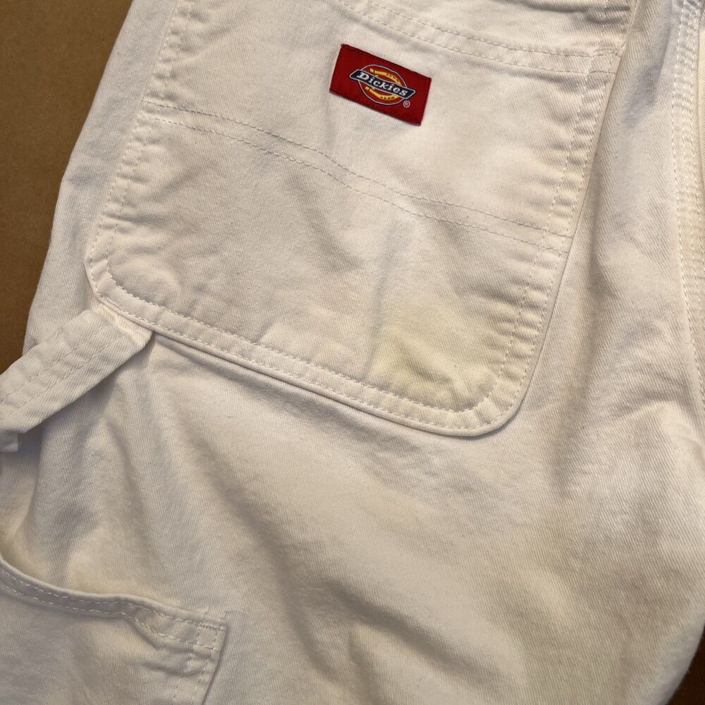 Dickies Pants Mens 32x32 White Canvas Carpenter Painter Relaxed Fit Workwear - Picture 13 of 16